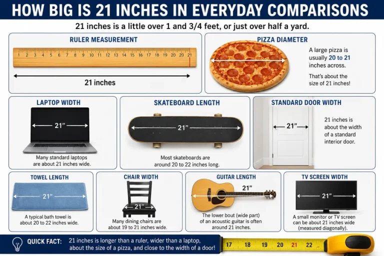 How Big Is 21 Inches